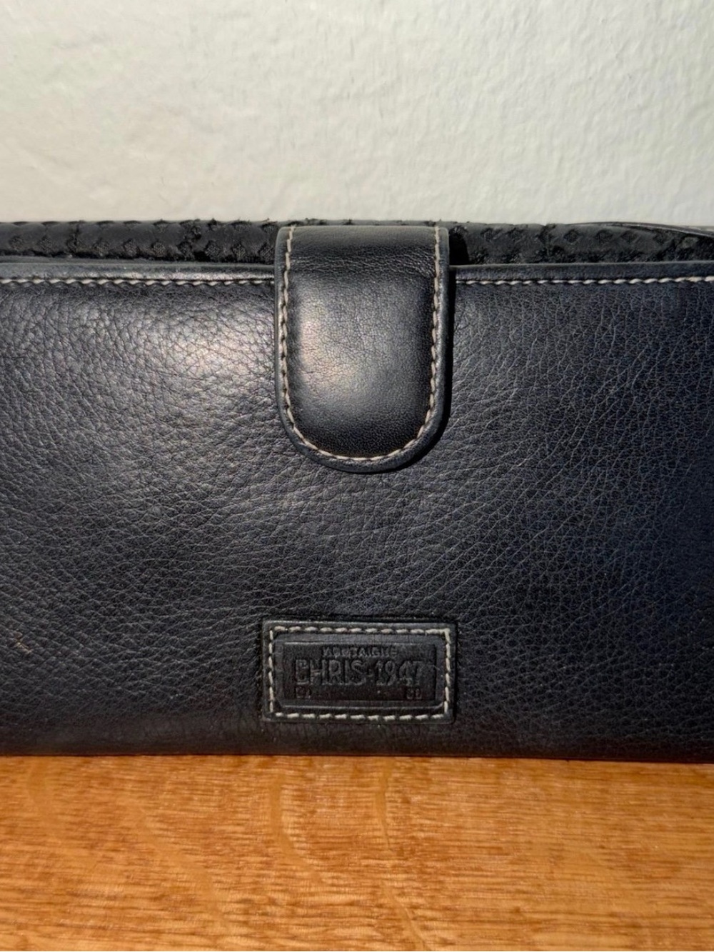 Christian Dior Chris 1947 Black Leather Wallet